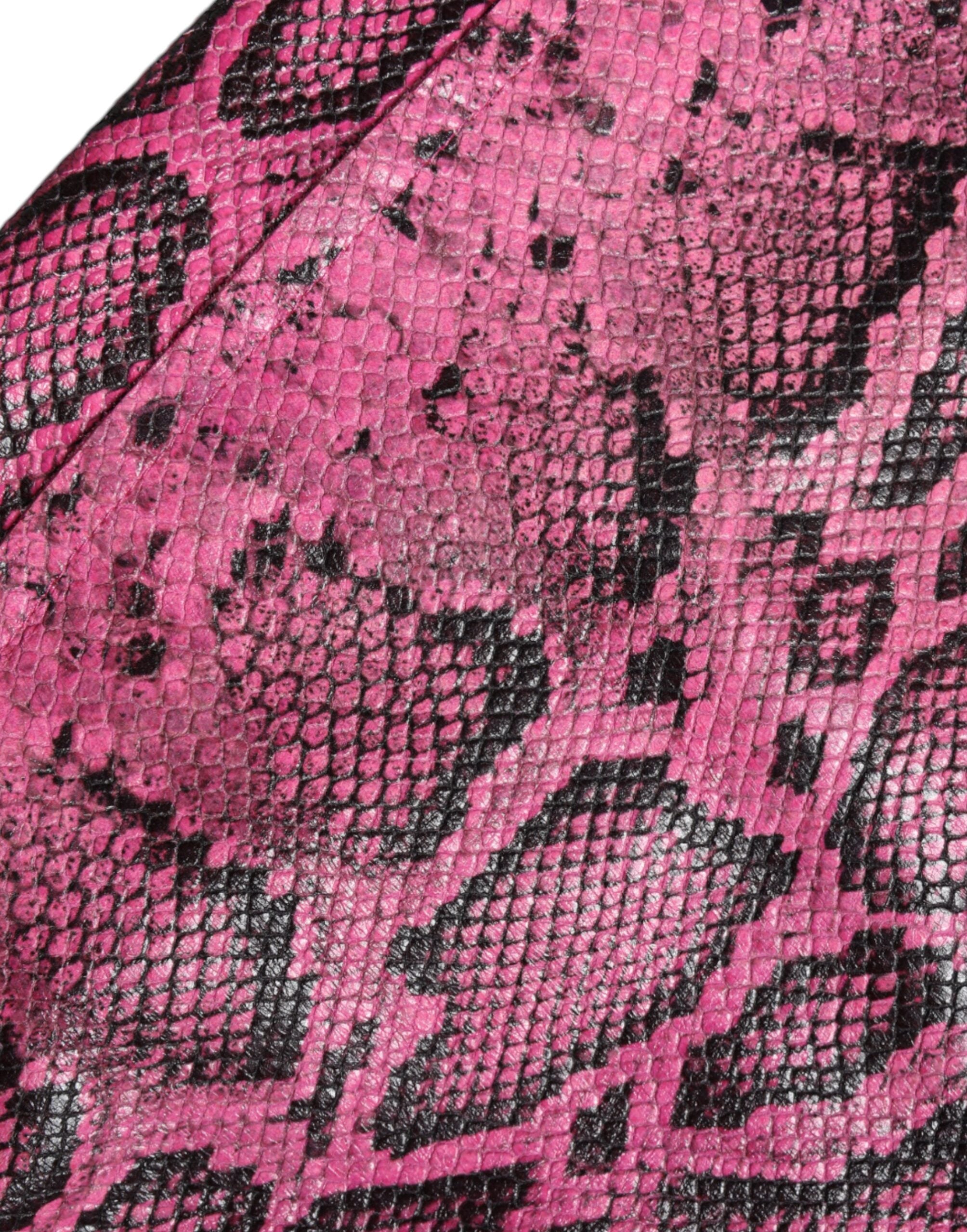 Dolce & Gabbana Pink High-Waisted Leather Hot Pants Shorts