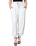 Dolce & Gabbana White Nylon Jogger Sweatpants