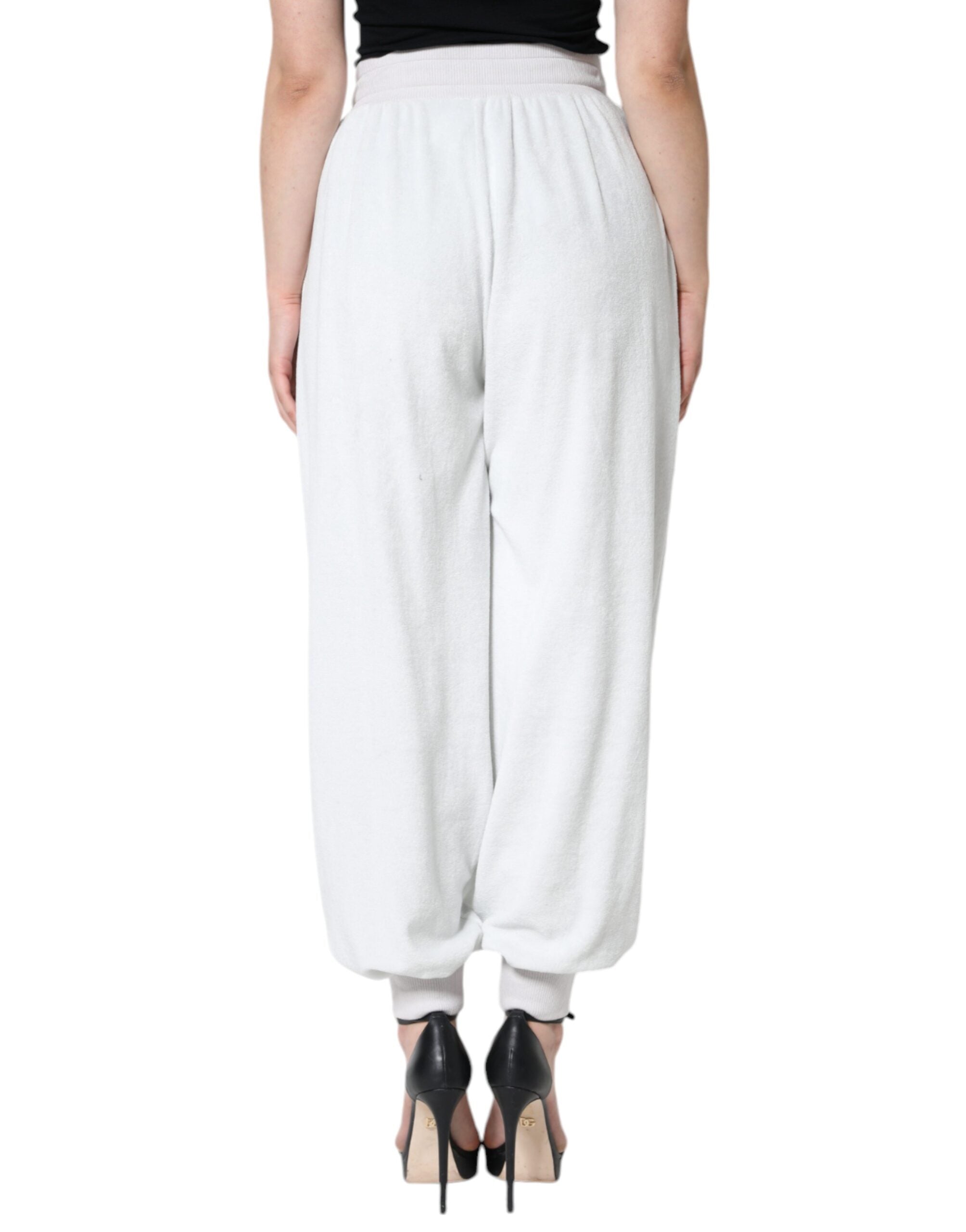 Dolce & Gabbana White Nylon Jogger Sweatpants
