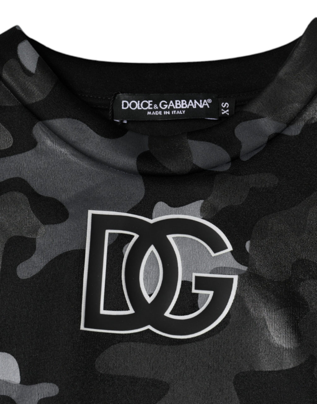 Dolce & Gabbana Black Camouflage Crew Neck Sweatshirt Pullover