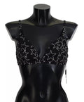 Dolce & Gabbana Black Millennials Star Non-Wire Cotton Bra Underwear