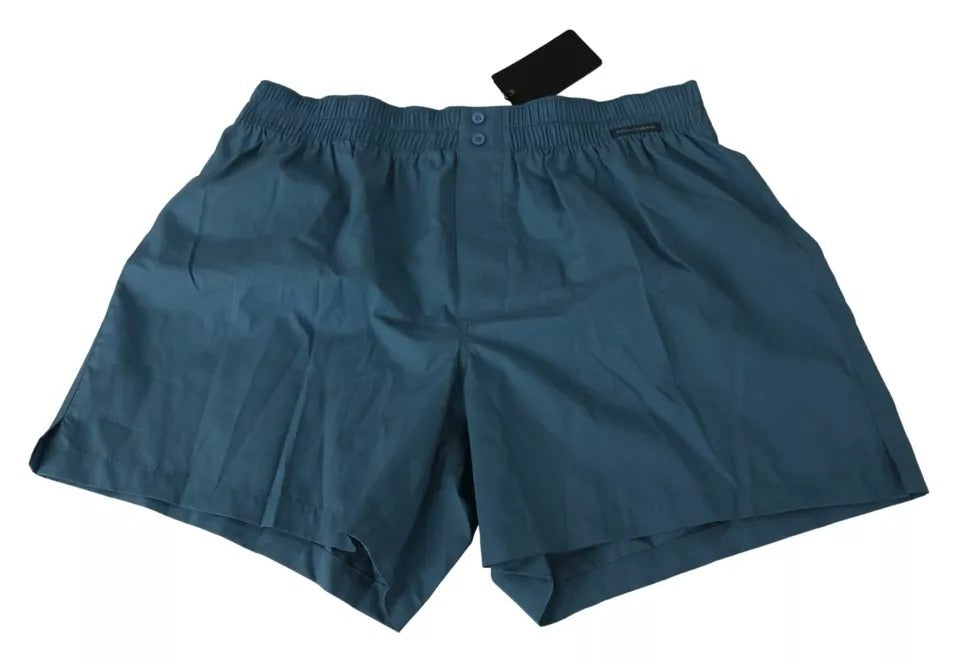 Dolce & Gabbana Blue Cotton Boxer Shorts Regular Underwear