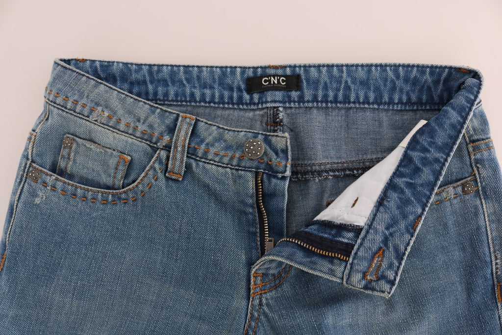 Costume National Klassische Jeans aus Baumwolle mit blauer Waschung