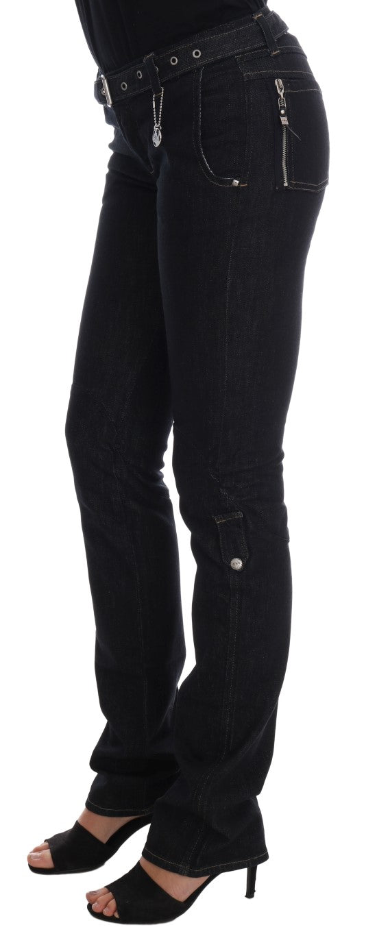 Costume National Blaue Cotton Stretch Slim Fit Jeans