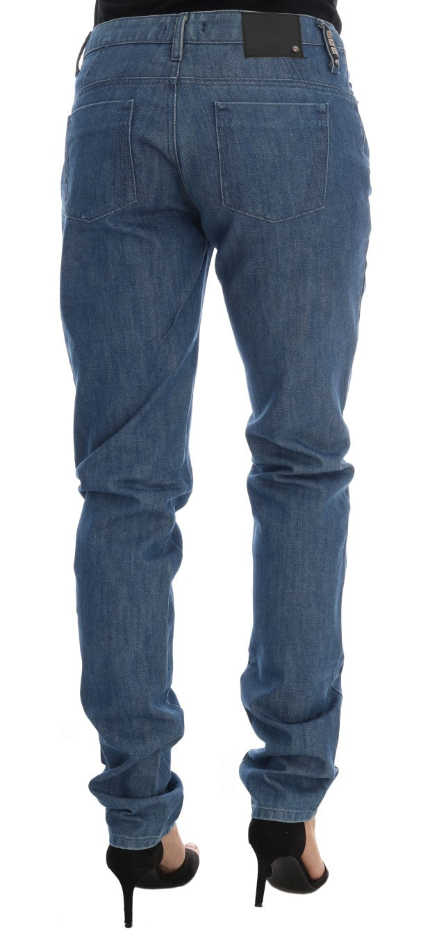 Costume National Boyfriend Fit Jeans in Blue Washed Cotton