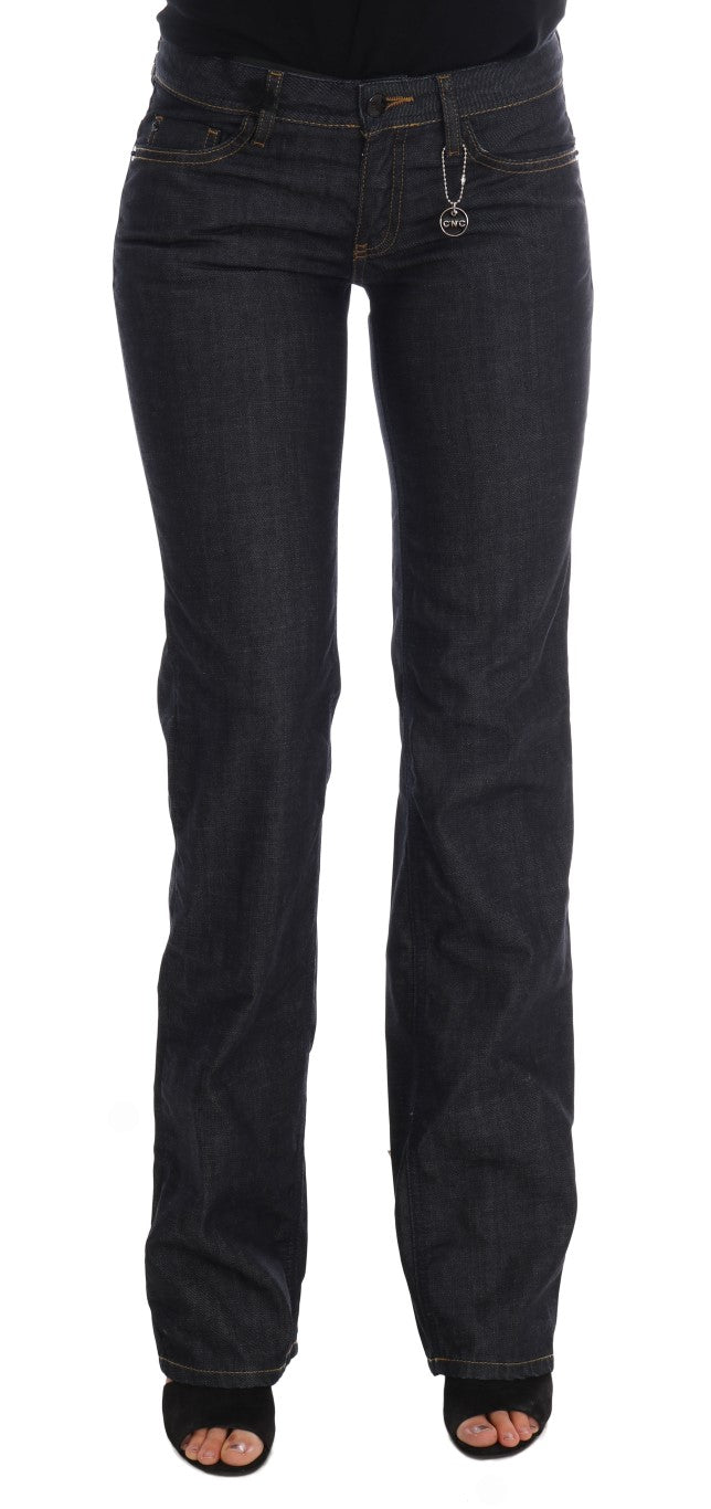 Costume National Dunkelblaue Baumwolljeans mit klassischer Passform
