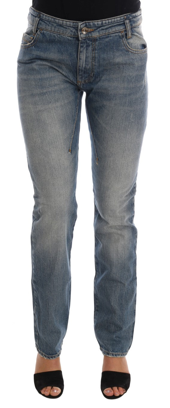 Costume National Blue Cotton-Stretch Denim Jeans