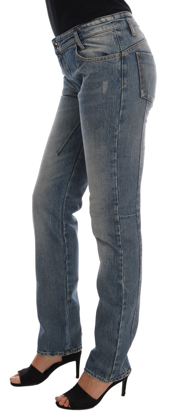Costume National Blue Cotton-Stretch Denim Jeans