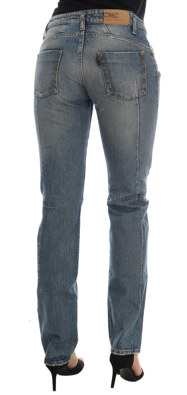 Costume National Blue Cotton-Stretch Denim Jeans