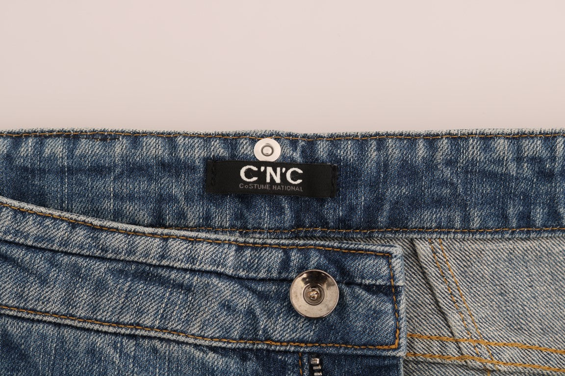 Costume National Blue Cotton-Stretch Denim Jeans