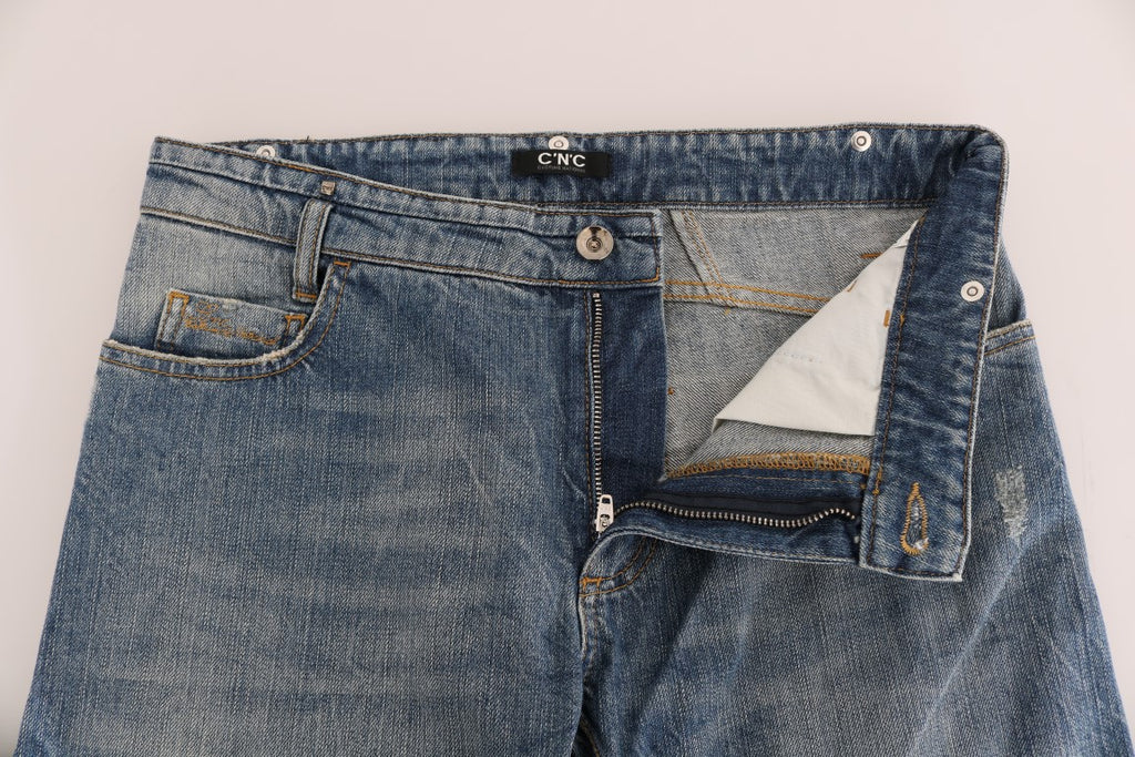 Costume National Blue Cotton-Stretch Denim Jeans