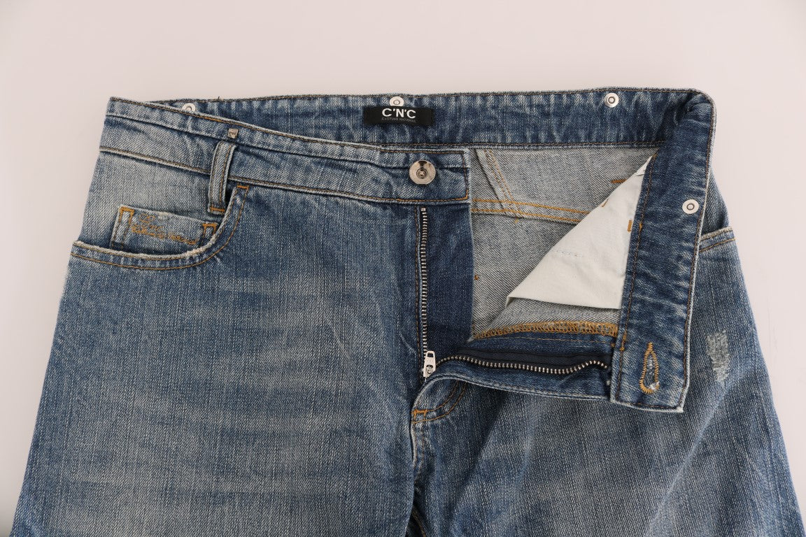 Costume National Blue Cotton-Stretch Denim Jeans