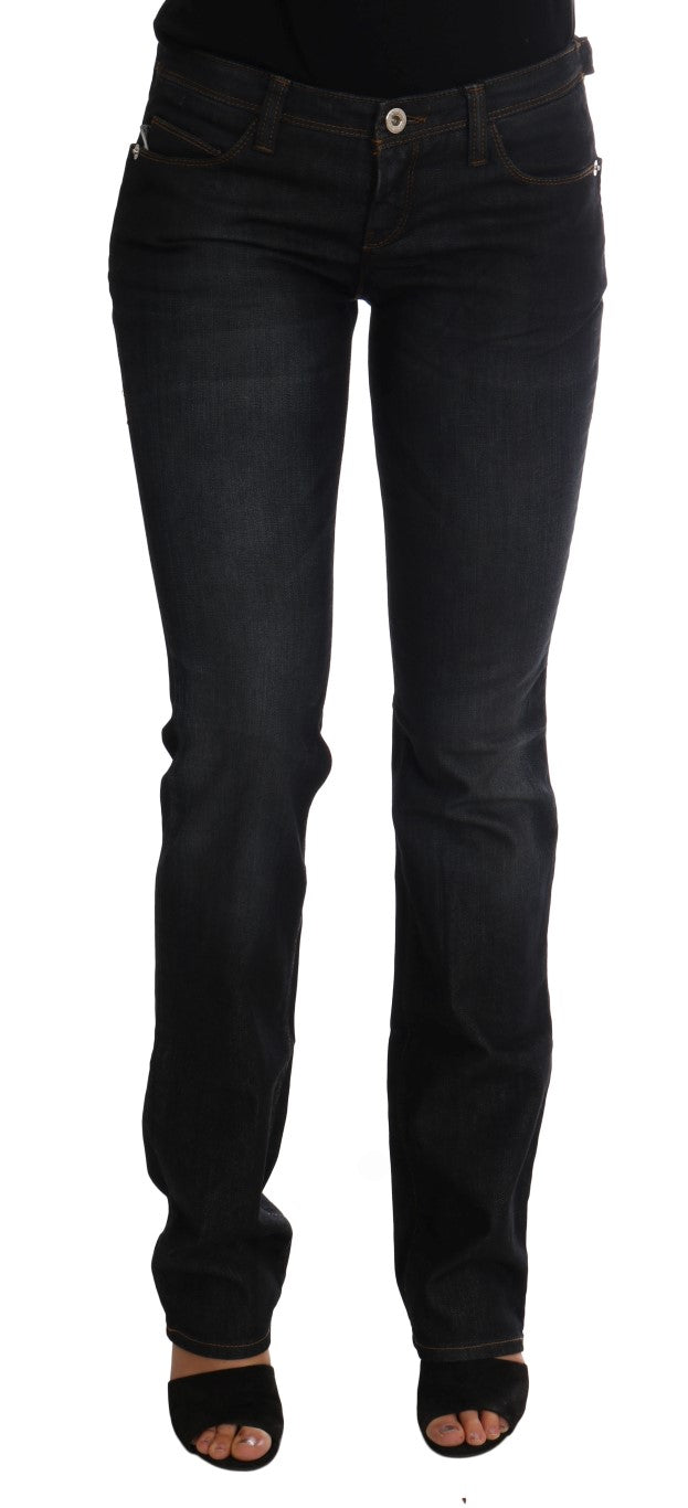 Costume National Dunkelblaue Slim Fit Jeans aus Baumwolle