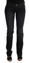 Costume National Dunkelblaue Slim Fit Jeans aus Baumwolle