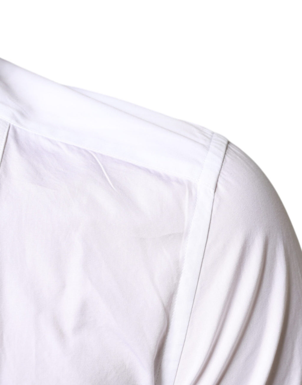 Dolce & Gabbana White Cotton Poplin Bib Shirt for Formal Occasions
