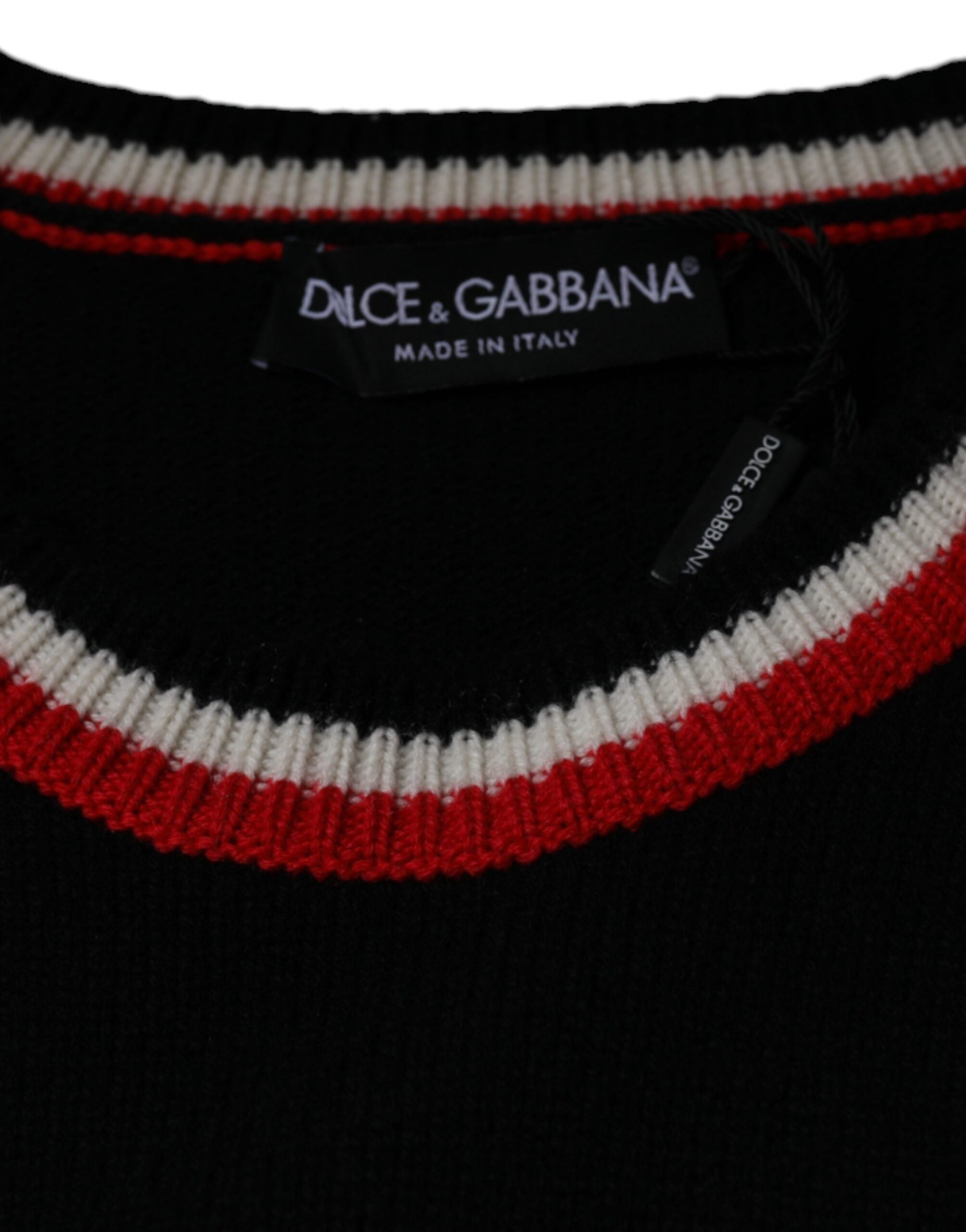 Dolce & Gabbana Schwarzer Kaschmir-Pullover Schwein des Jahres