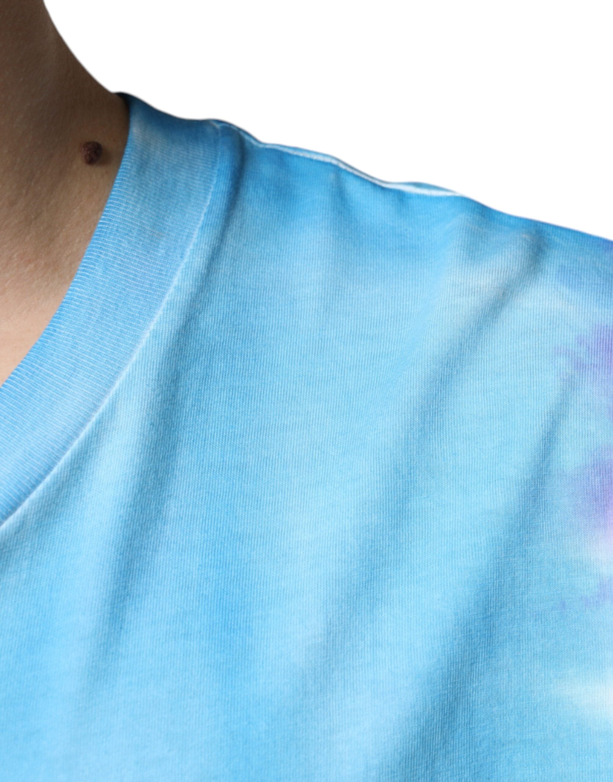 Dolce & Gabbana Multicolor Tie Dye Cotton Sleeveless T-Shirt