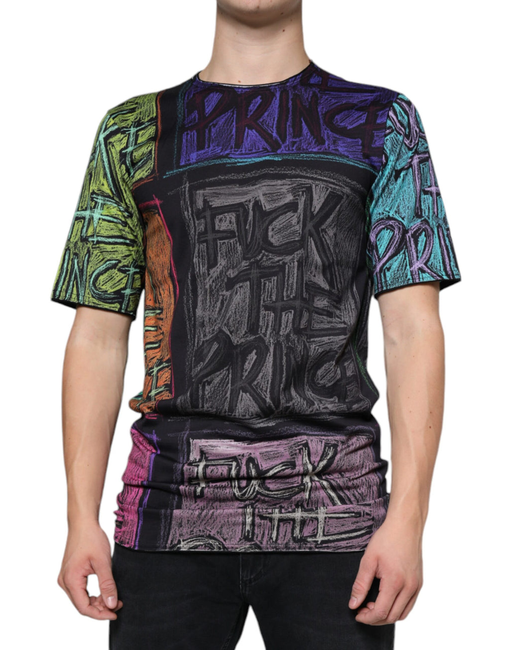 Dolce & Gabbana Multicolor Cotton T-Shirt with Graphic Print