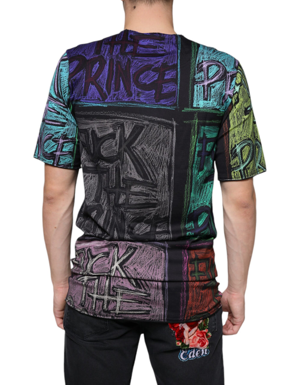 Dolce & Gabbana Multicolor Cotton T-Shirt with Graphic Print