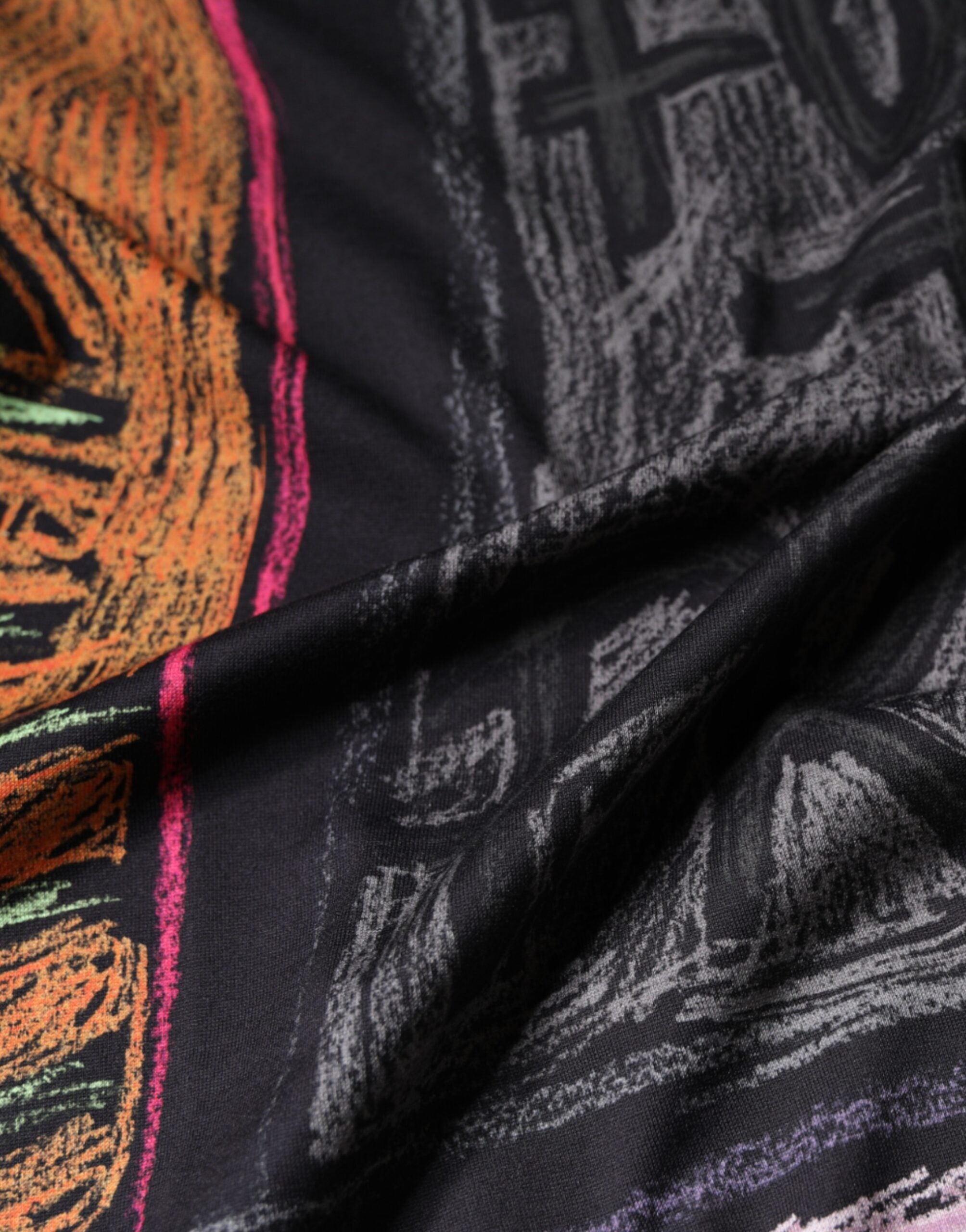 Dolce & Gabbana Multicolor Cotton T-Shirt with Graphic Print