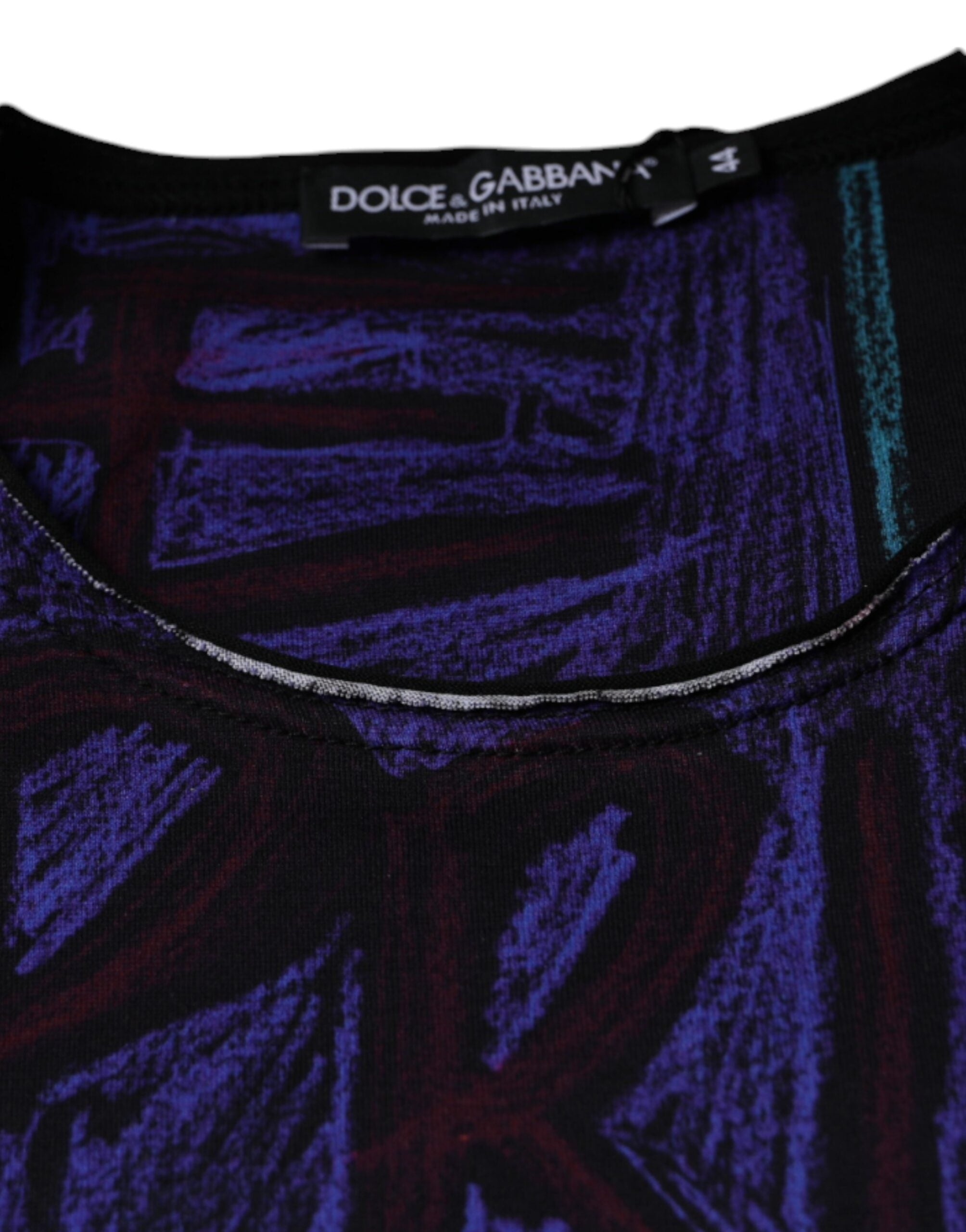 Dolce & Gabbana Multicolor Cotton T-Shirt with Graphic Print