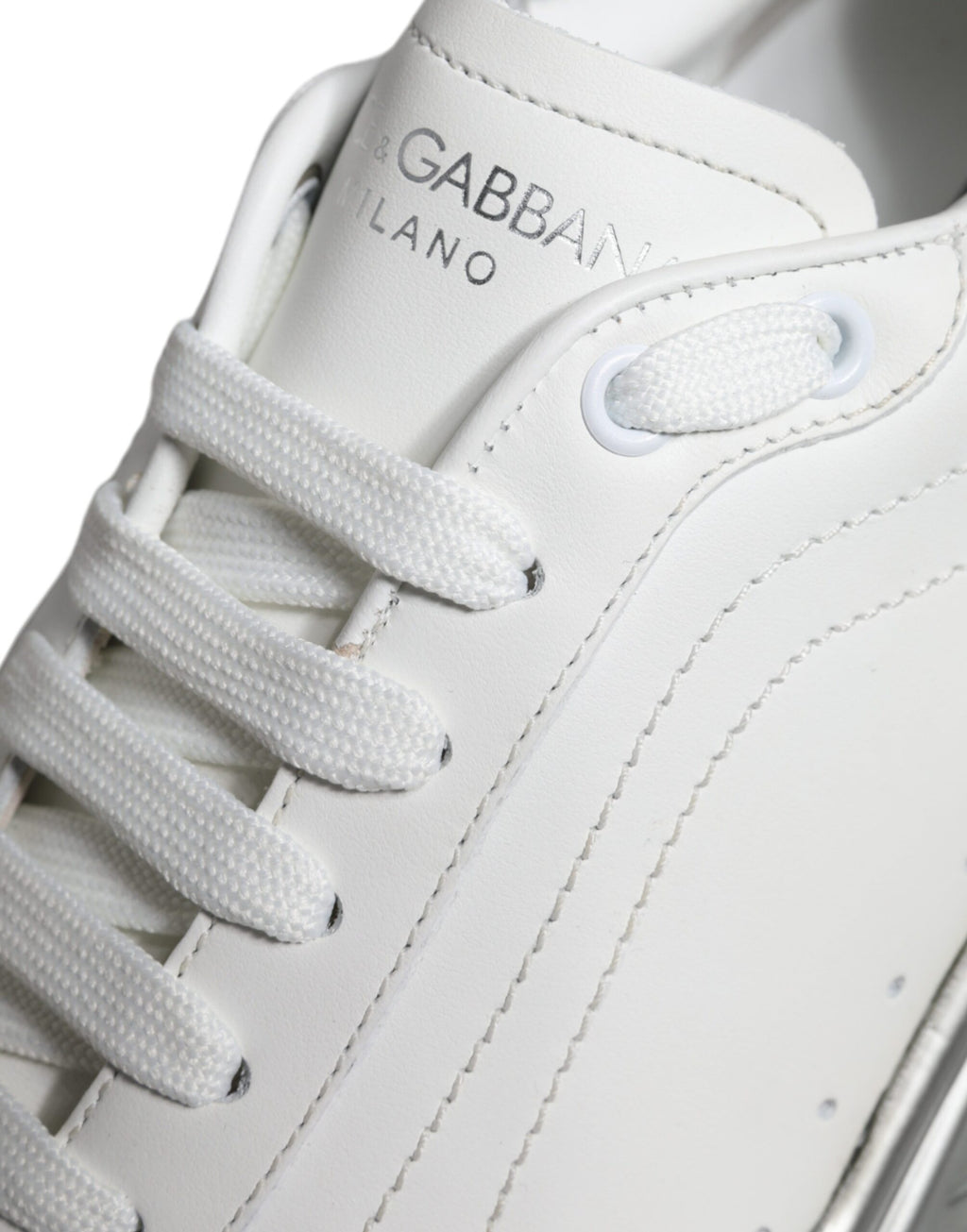 Dolce & Gabbana Weiße Daymaster Low-Top Sneaker Schuhe in Silber