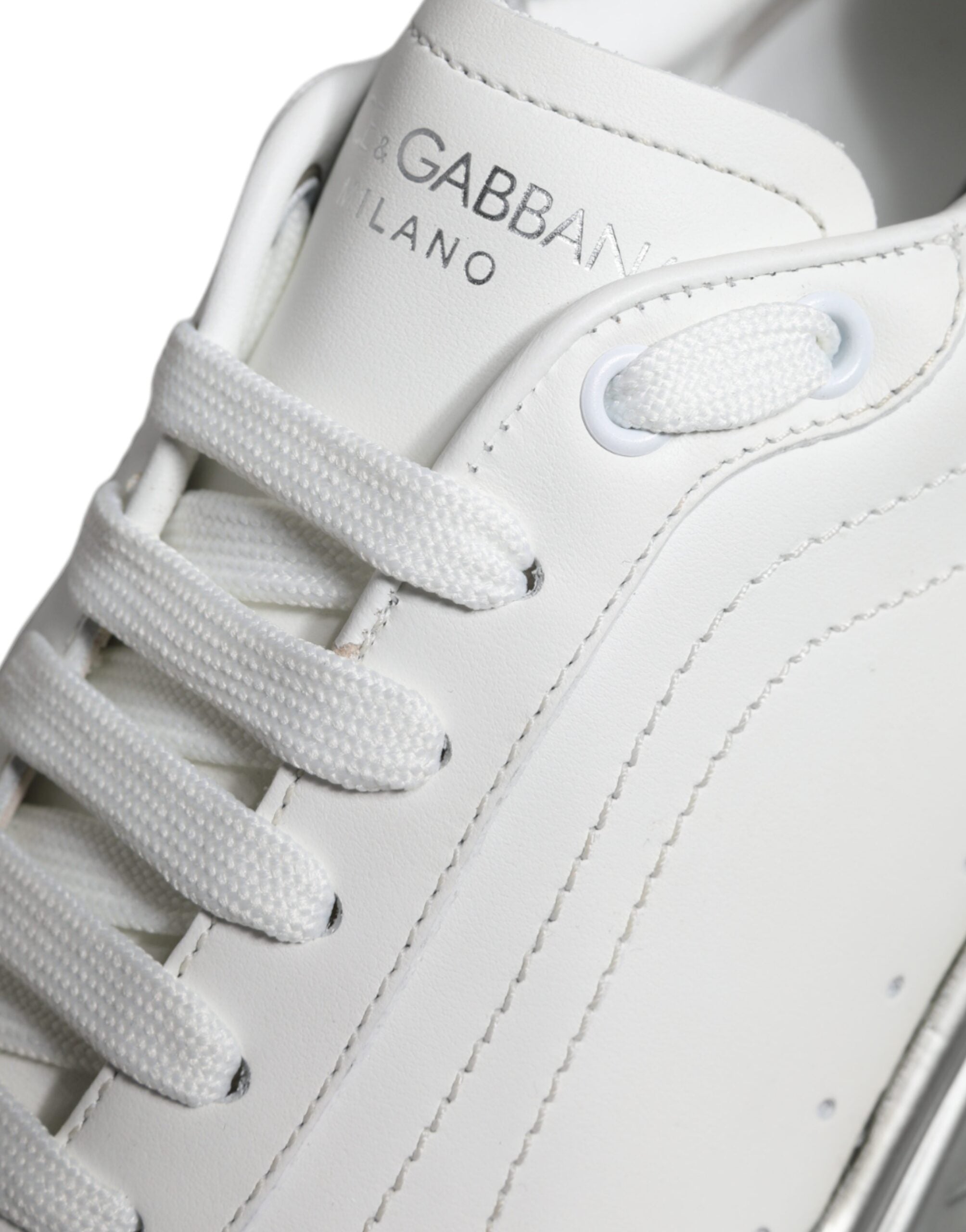 Dolce & Gabbana Weiße Daymaster Low-Top Sneaker Schuhe in Silber