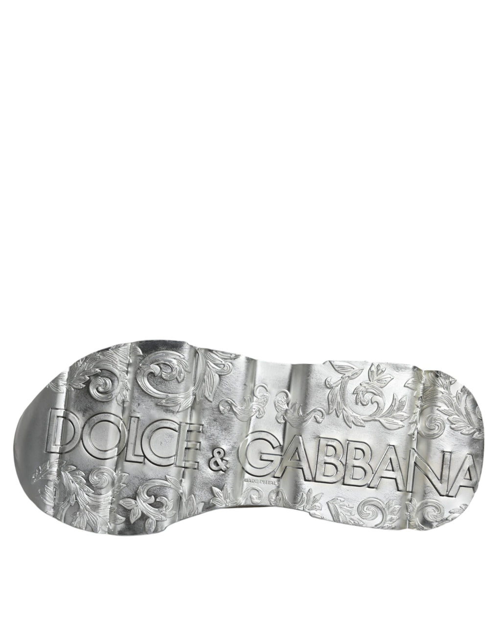 Dolce & Gabbana Weiße Daymaster Low-Top Sneaker Schuhe in Silber