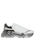 Dolce & Gabbana Weiße Daymaster Low-Top Sneaker Schuhe in Silber
