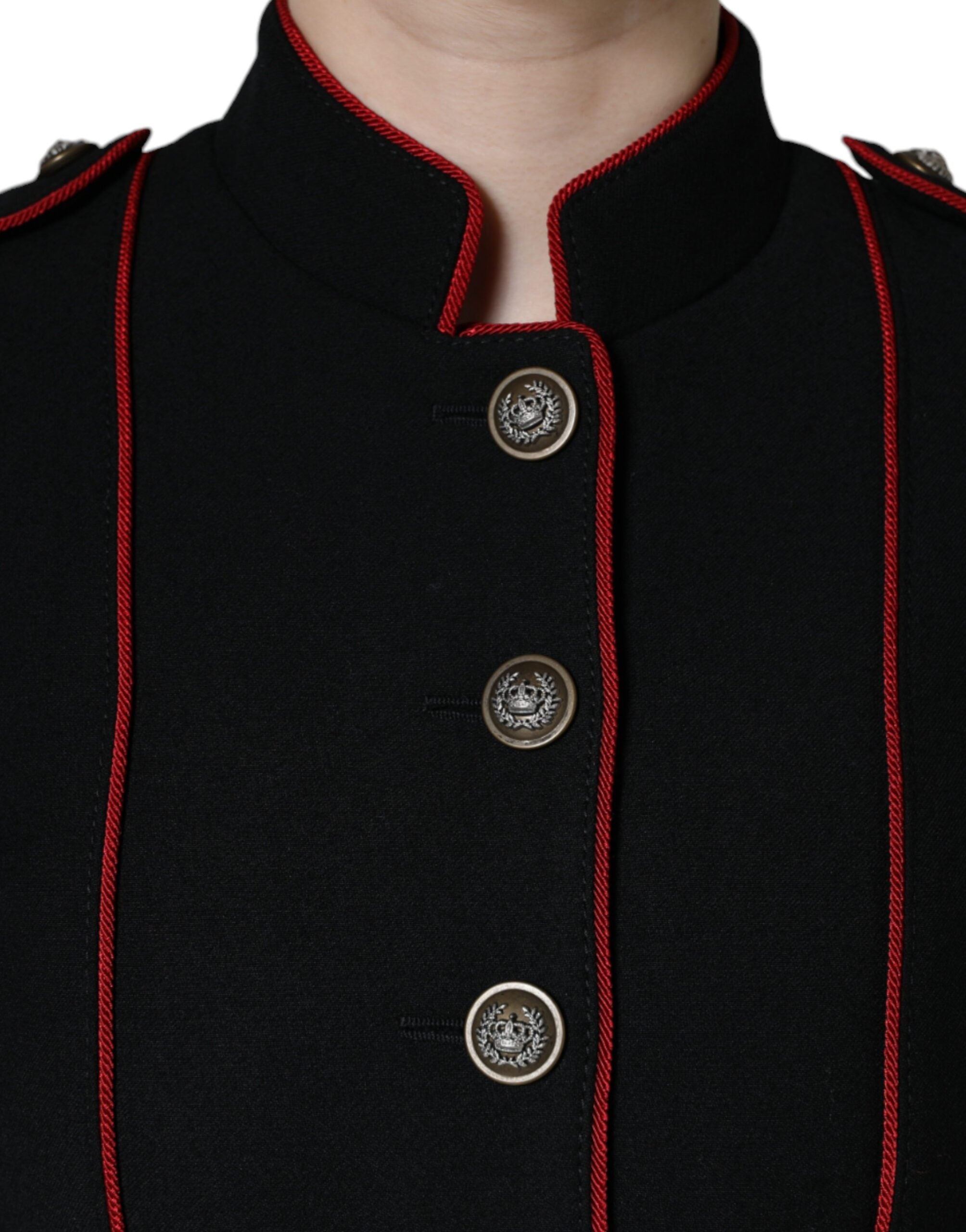 Dolce & Gabbana Black Single-Breasted Trench Coat Jacket