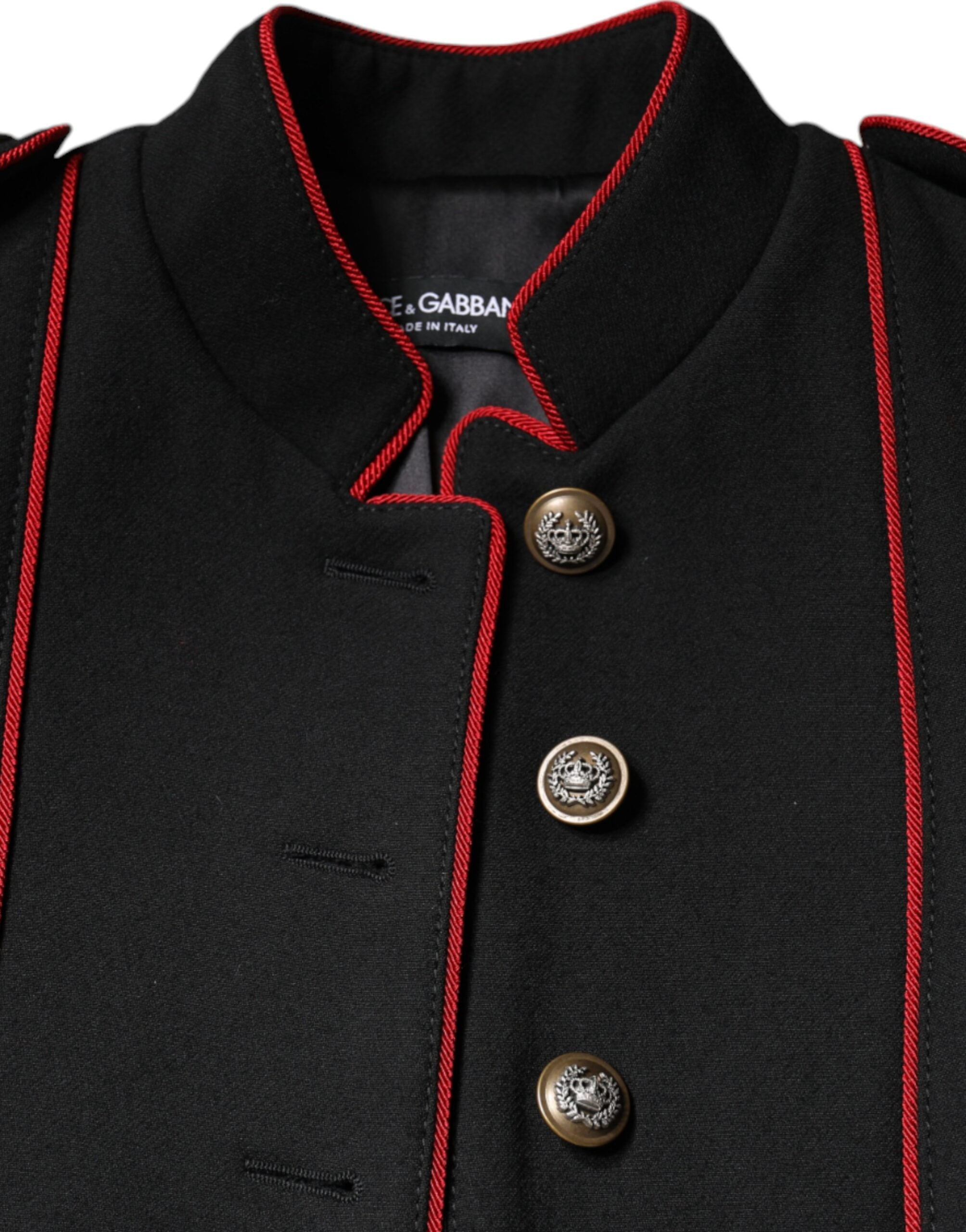 Dolce & Gabbana Black Single-Breasted Trench Coat Jacket