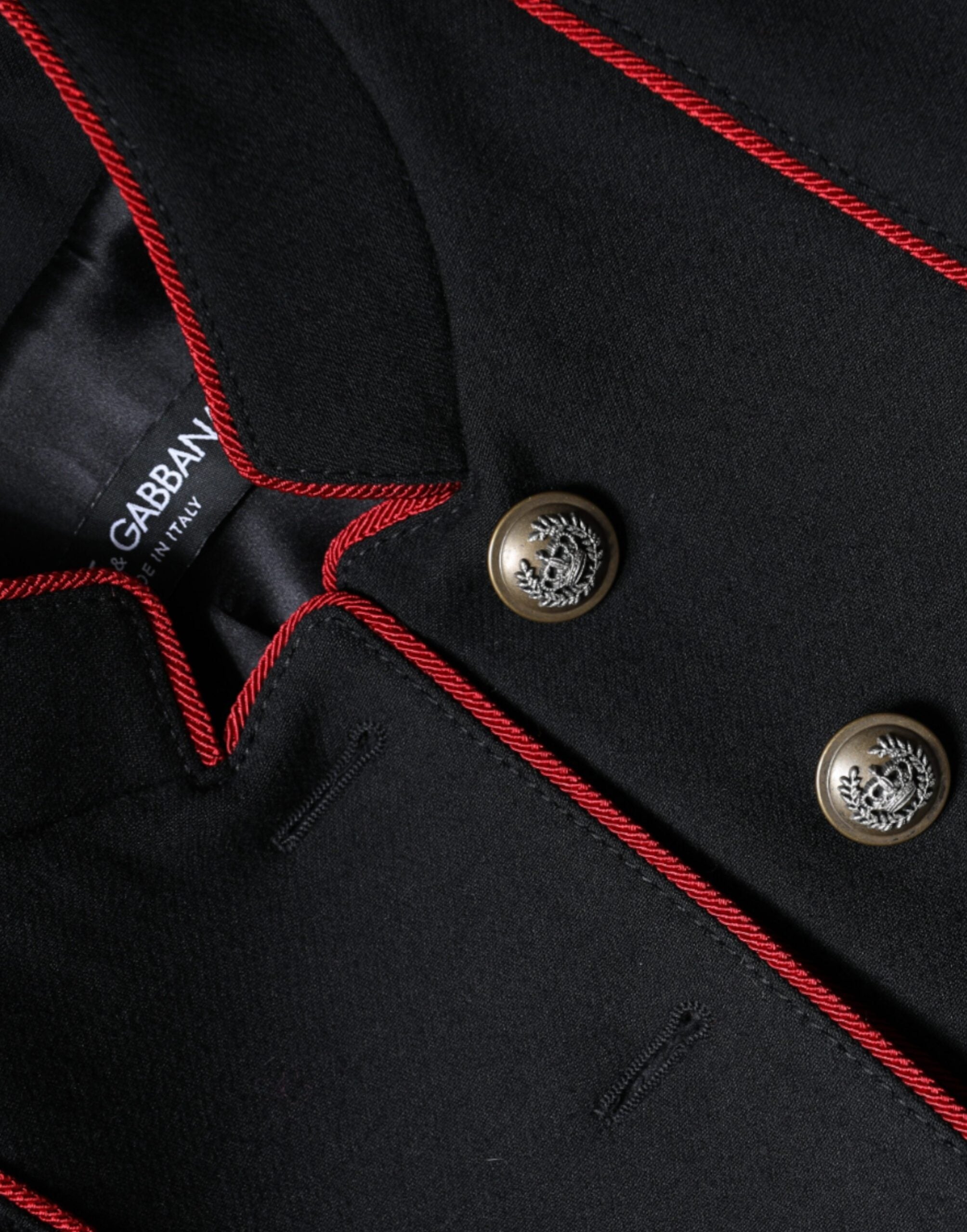 Dolce & Gabbana Black Single-Breasted Trench Coat Jacket