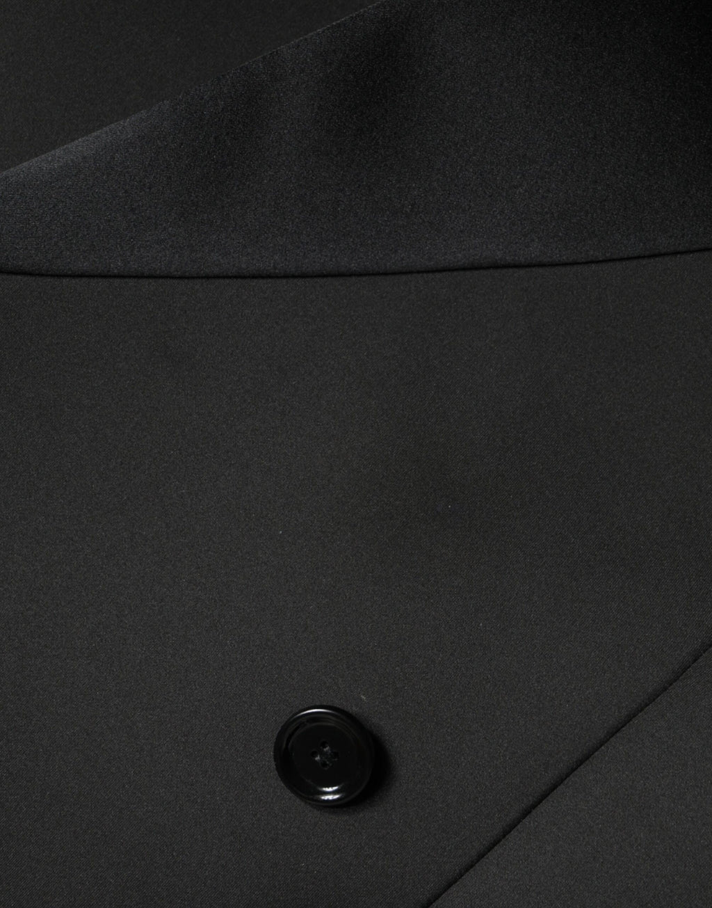 Dolce & Gabbana Schwarzer Polyester Doppelreiher Mantel Jacke