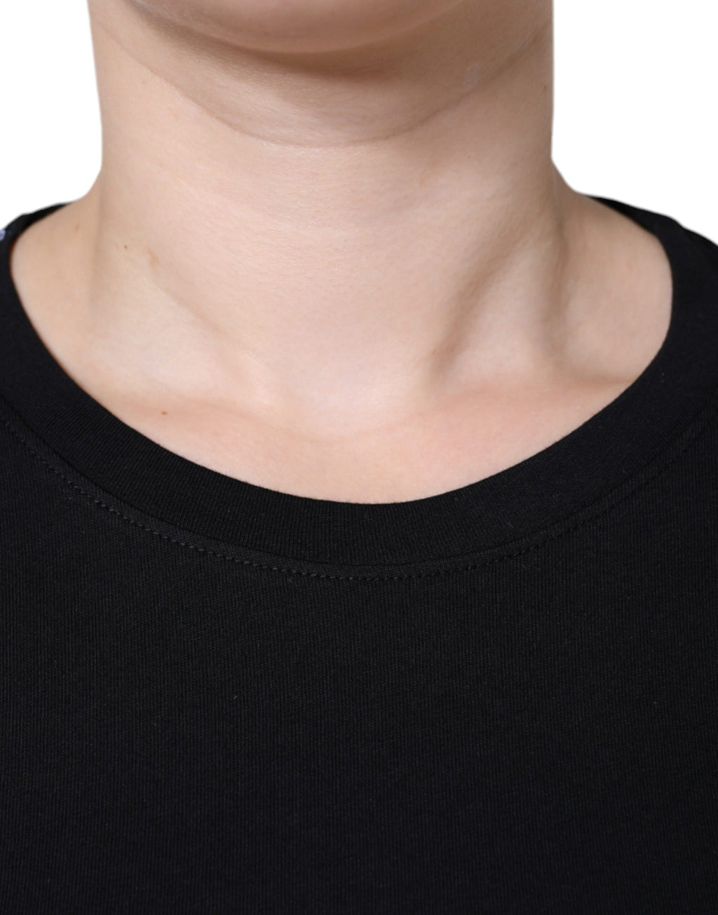 Dolce & Gabbana Black Cotton Crew-Neck Short-Sleeve T-Shirt