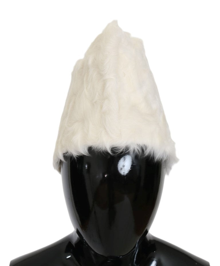 Dolce & Gabbana White Xiangao Lambskin Hat