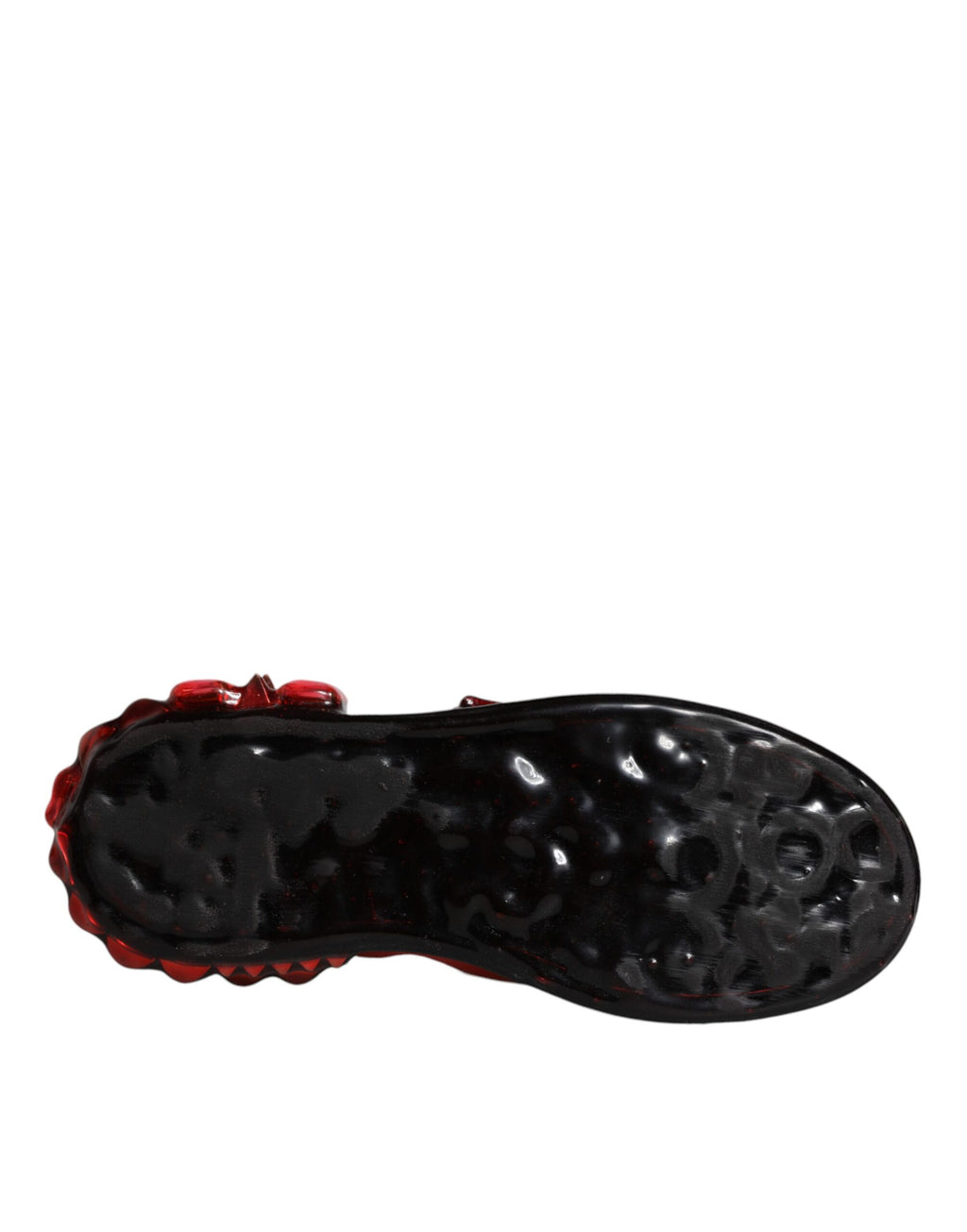 Dolce & Gabbana White Red Crystal Leather Portofino Sneakers Shoes
