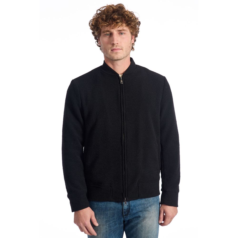 Roberto Pepe Luxury Men's Black Wool Jacket