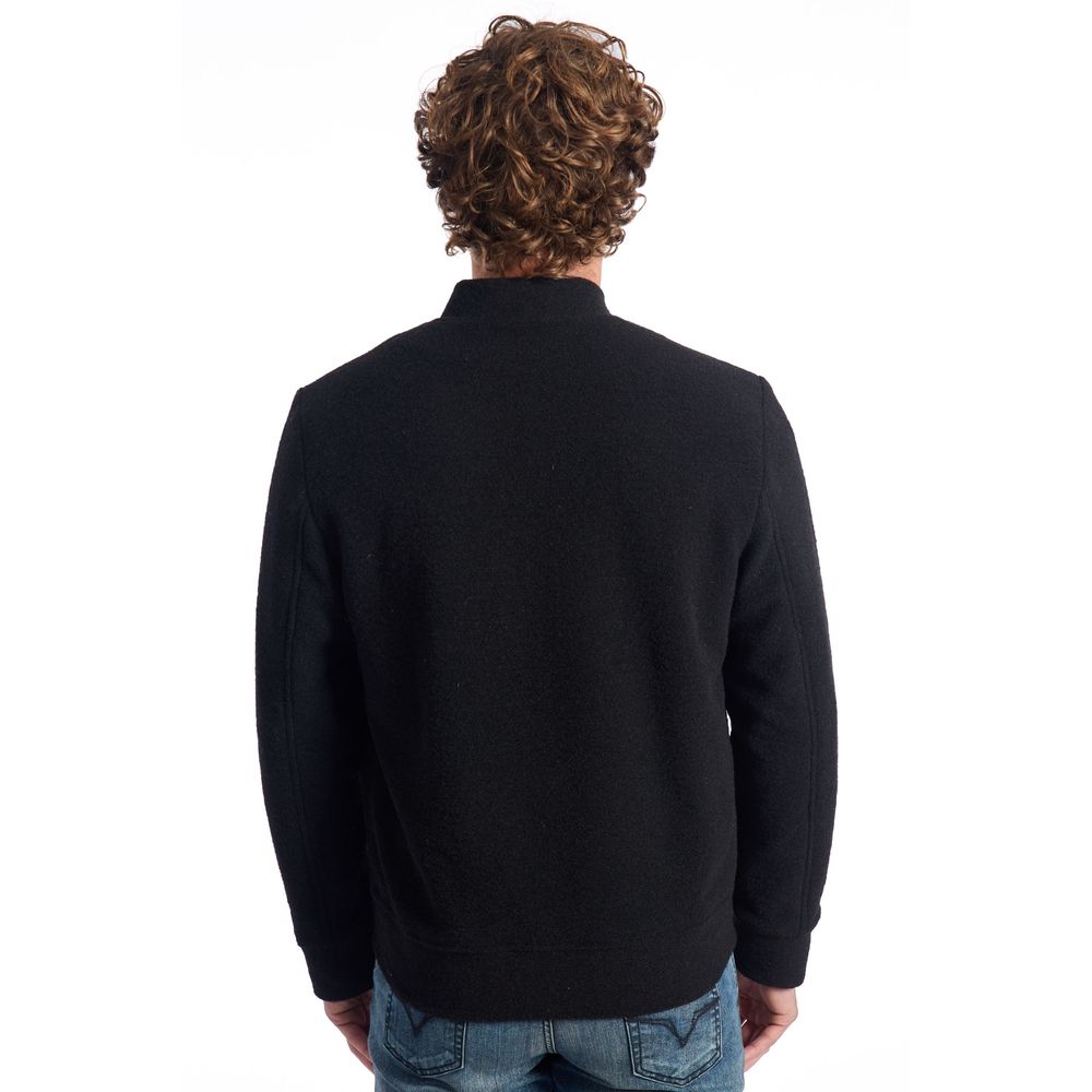 Roberto Pepe Luxury Men's Black Wool Jacket