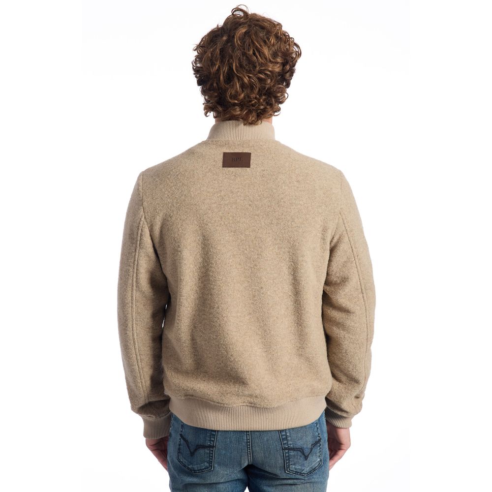 Roberto Pepe Luxury Beigefarbene Wolljacke für Herren