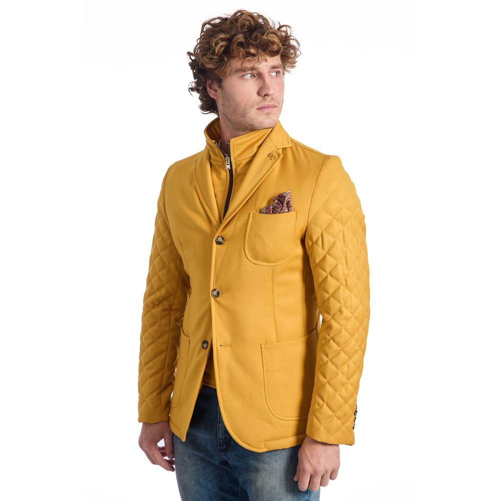 Roberto Pepe Luxury Gelbe Wolljacke für Herren