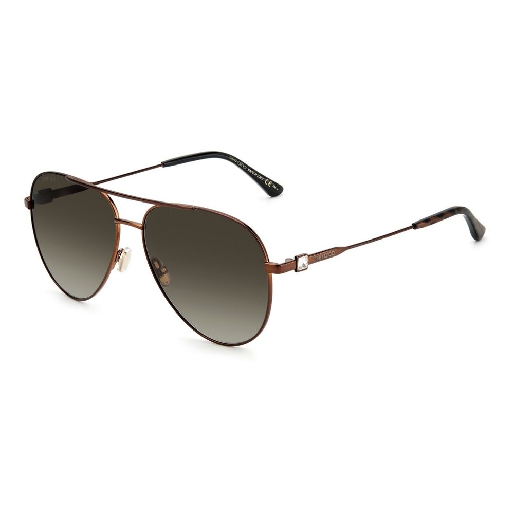 Jimmy Choo Braune Sonnenbrille aus Metall