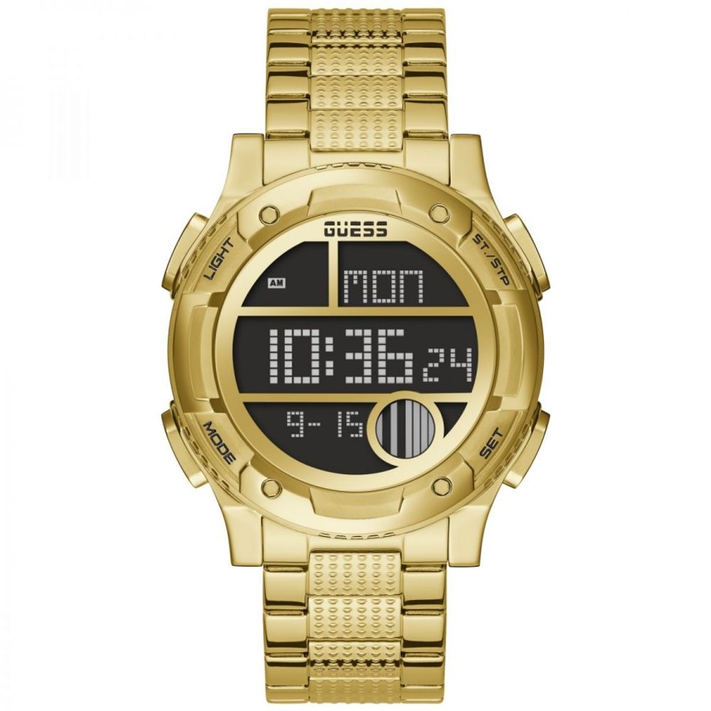 Guess Digital Watch in Gold Stainless Steel