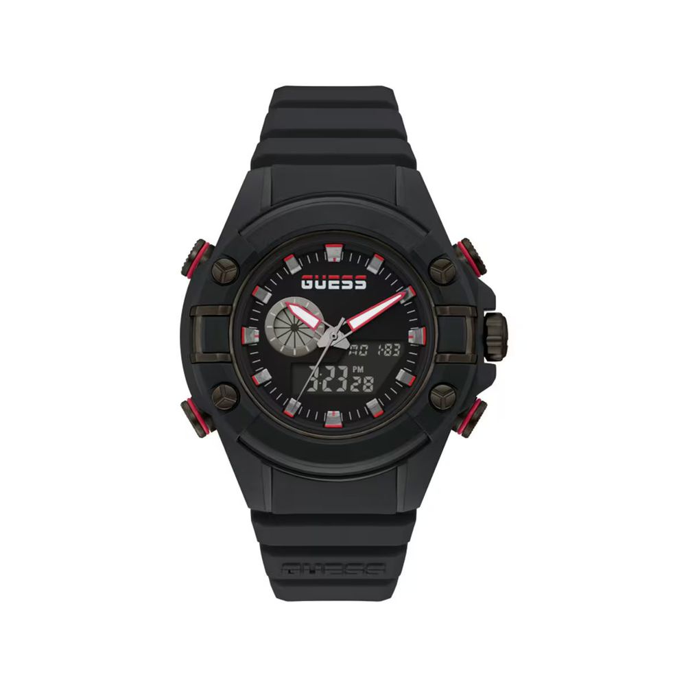 Guess Black Resin Sports Watch