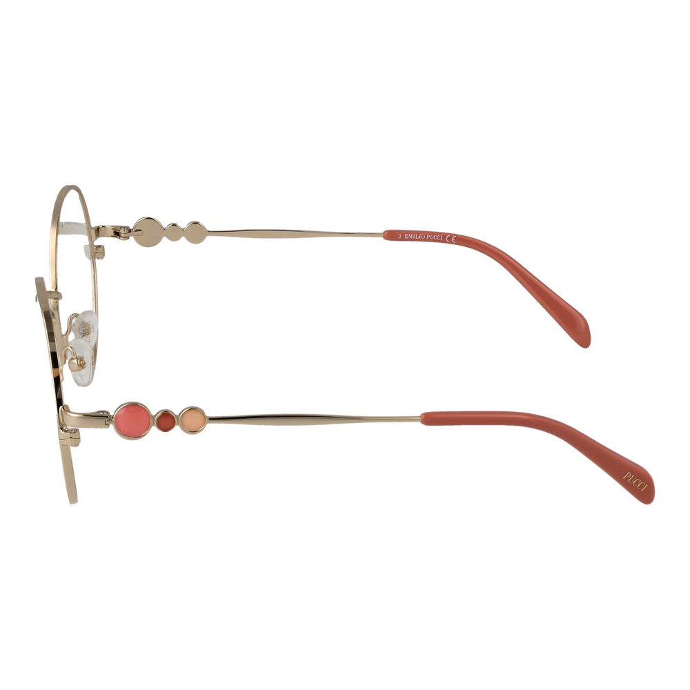 Emilio Pucci Goldene Metallbrille (Rahmen)