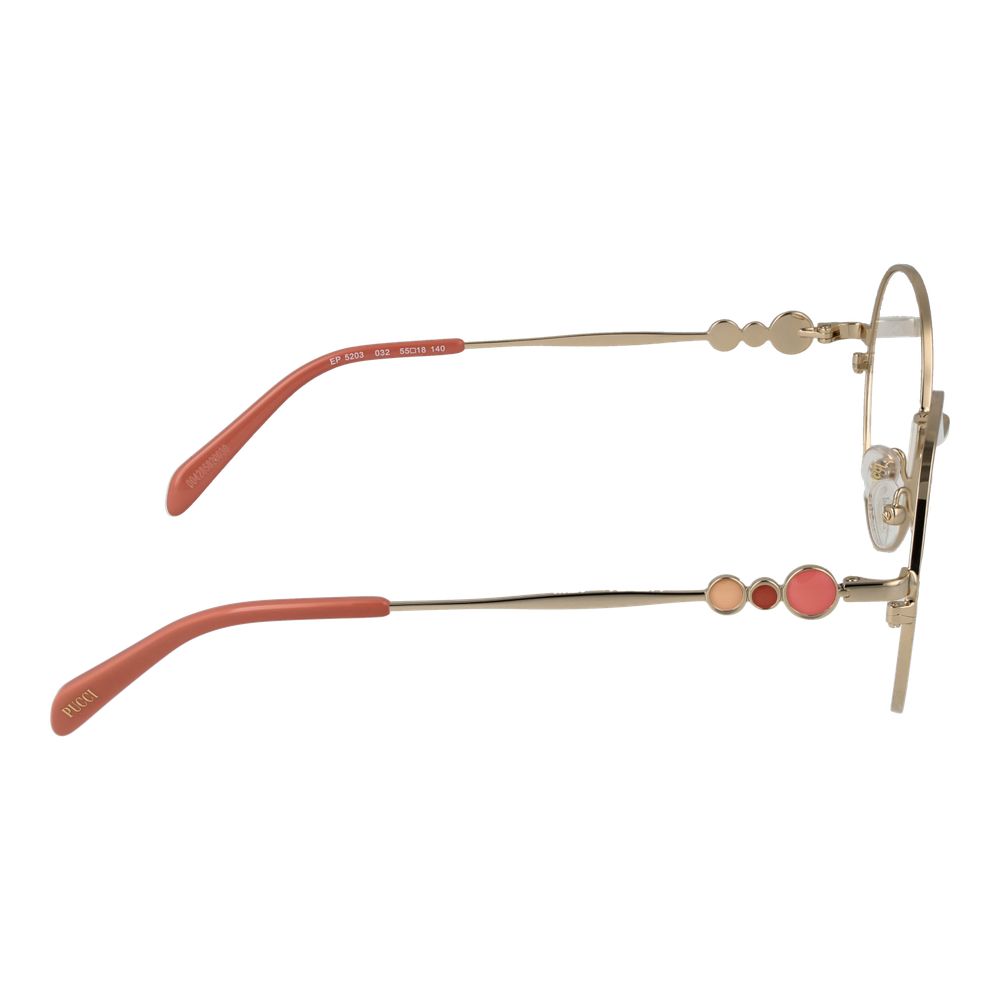 Emilio Pucci Goldene Metallbrille (Rahmen)