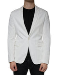 Dondup Weißer einreihiger formeller Blazer mit einem Knopf