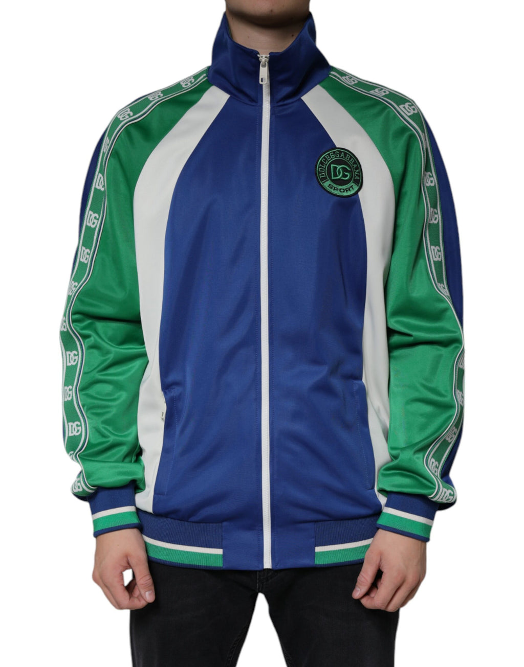 Dolce & Gabbana Multicolor Polyester Full-Zip Bomber Jacket