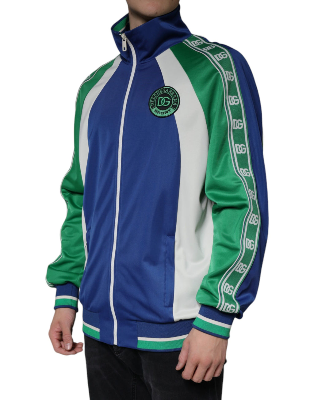 Dolce & Gabbana Multicolor Polyester Full-Zip Bomber Jacket