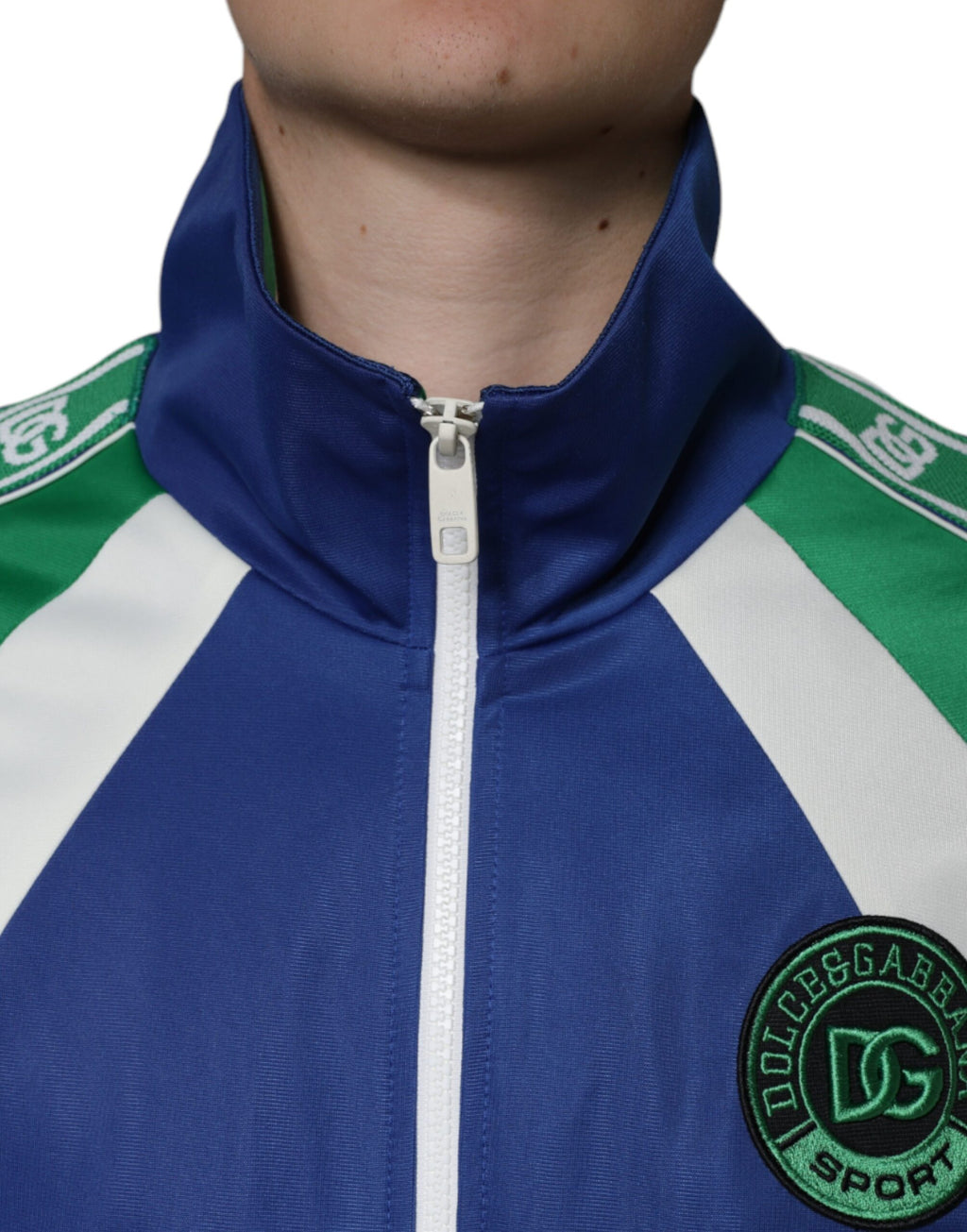 Dolce & Gabbana Multicolor Polyester Full-Zip Bomber Jacket