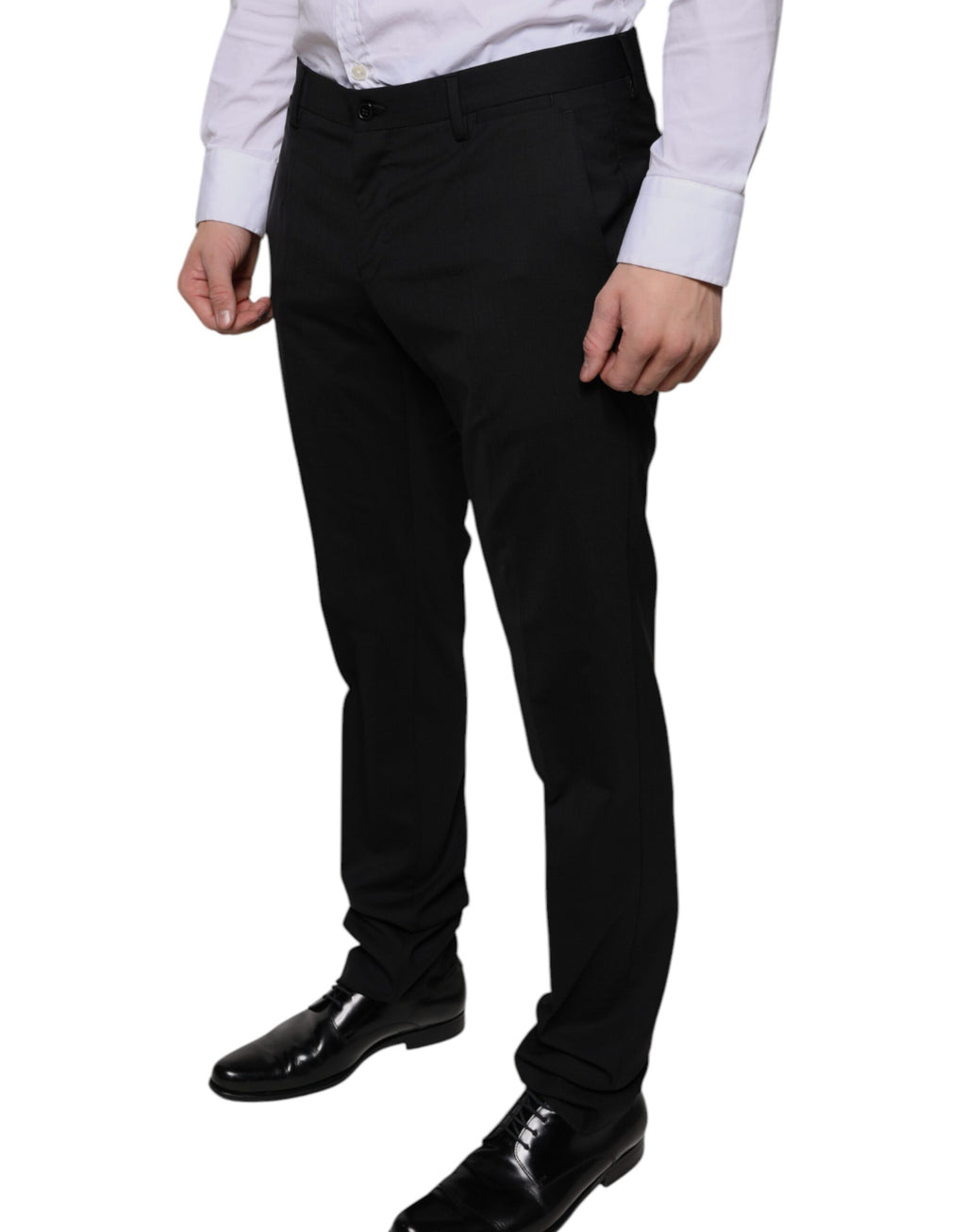 Dolce & Gabbana Black Wool Skinny Dress Formal Trousers